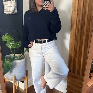 Vintage Polo Ralph Lauren 100% Merino Wool V neck Unisex Sweater. M
